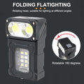 Multifunctional USB Rechargeable Portable Emergency Light Adjustable Angle Flashlight Side Lamp Hiking Camping Working