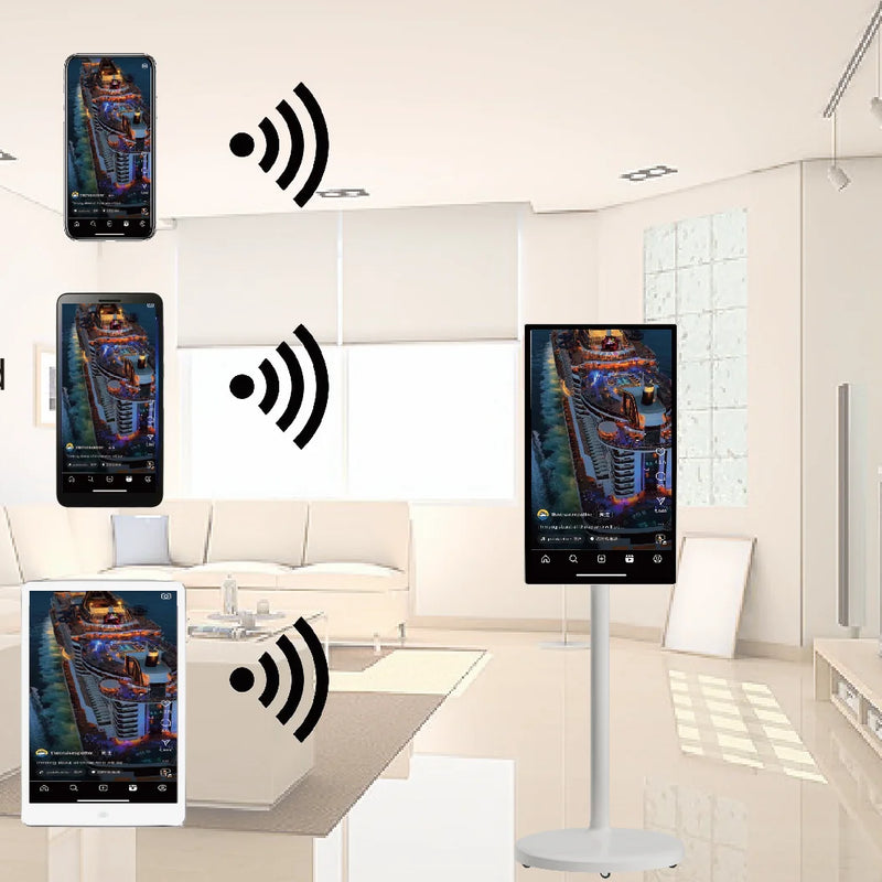 32 Inch Removable Rechargeable Video Player Portable Android Touch Screen Smart TV with Stand