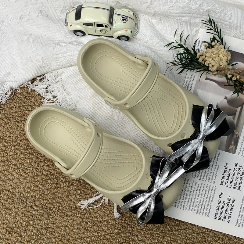 2026 ballet hole shoes platform slippers women's summer wear eva sandals non-slip Xiaohongshu Douyin women's explosion