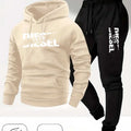 Men Fashion Print Tracksuit Hooded Sweatshirt+Sweatpants Set Autumn Winter Casual Fitness Jogging Sports Two - View 3 | SAMAG