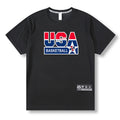 Loose Men Running 2023 Outdoor Street Basketball Gym Short Sleeve Letter Print T Shirt Summer Quick Dry Fitness Bodybuilding