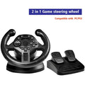 DATA FROG Racing Steering Wheel Vibration Controller Sim Racing Wheel with Pedals for PC Gaming Console Universal Gamepad