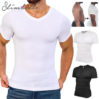 Men's Body Shaper Compression Tank Tops V-Neck Short | SAMAG