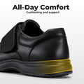 FitVille Men'S Extra Wide Diabetic Leather Dress Shoes, Roomy Wide Toe Box, Built-In Arch Support Orthopedic Shoes, Pain Relief For Swollen Feet, Edema, Plantar Fasciitis, Bunions & Neuropathy