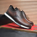 BLLIYOSS Shoes for Men 2025 new Calf leather stitching  high quality Three dimensional relief sculpture Embossed badge pattern