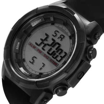 Digital Electronic Watch for Men Sports Super Luminous 49mm 5TM Waterproof Timekeeping Alarm Silicone Calendar Male | SAMAG