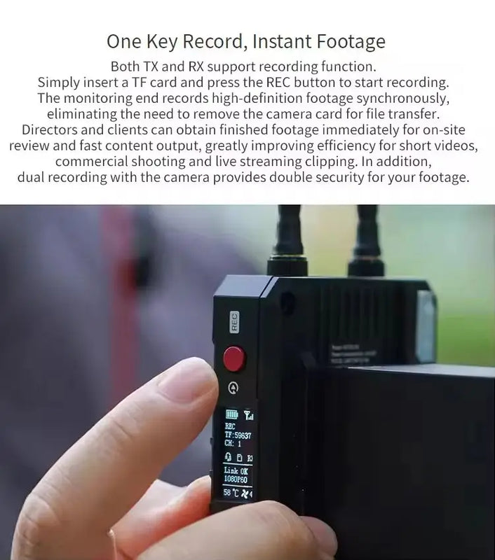 FEELWORLD WTRS 4K Wireless Transmission Kit Full Duplex Intercom Record Playback Lightweight Mountable For DSLR Mirrorless Live