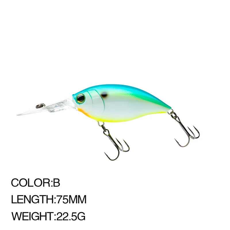 70mm/21g 75mm/22.5g Crankbait Fishing Lures Artificial | SAMAG