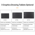 T1161 Graphics Tablet for Drawing, Ultra-thin Art Sketch Digital Pad with Battery-free Stylus 8 Pen Nibs 8192 Levels Pressure