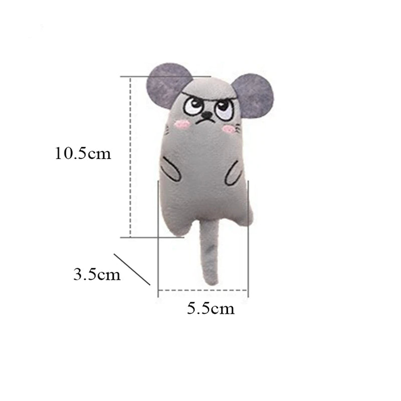 Cartoon cat and dog shaped toys, bite-resistant puppy plush dolls cat self-entertainment teeth grinding and cleaning interactiv