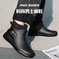 Fashionable Adult Short Rain Boots Waterproof Ankle Shoes Anti-Slip Durable Rubber Footwear For Men Women Suitable for Rainy Day