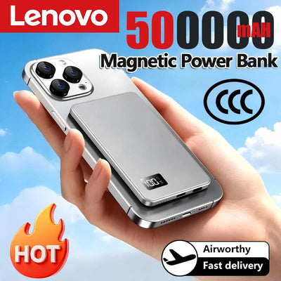 Lenovo 500000mAh Thin Magnetic Wireless Power Bank | SAMAG