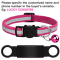 Customized Pet Collar Reflective Cat Collars Free Engraved Puppy Kitten Pet ID Nameplate Necklace With Bell Anti-lost For Cats