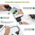 USB 3.0 Adapter Cable for 2.5" 3.5" HDD SSD Hard Drive 5Gbps External Converter with 12V Power Adapter USB 3.0 to SATA Converter