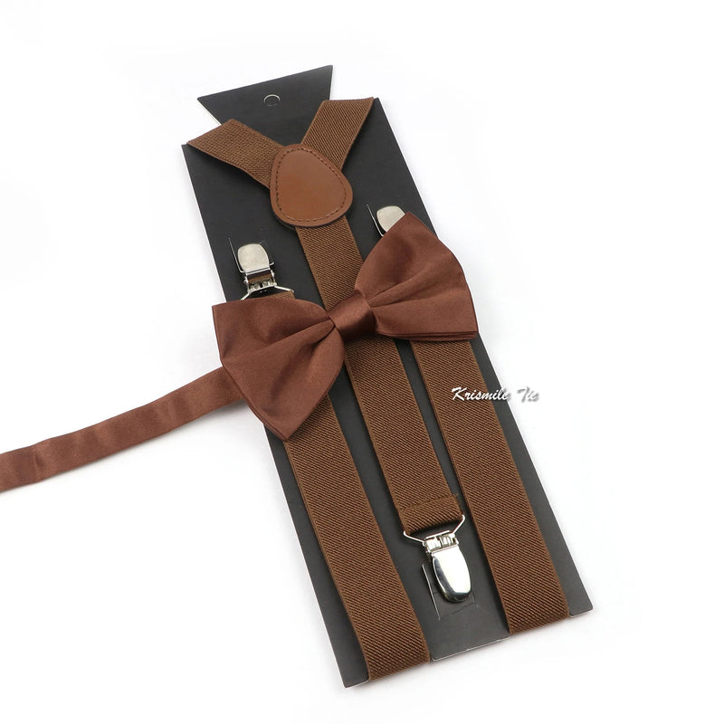 Fashion Men Kids Suspender Bowtie Sets For Wedding Party | SAMAG