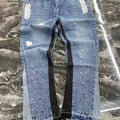 American Streetwear Splashed Ink Patchwork Baggy Jeans | SAMAG