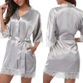Women's Underwear Glossy Robe Pajamas Ice Silk plus Size | SAMAG