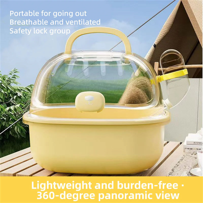 Transparent Handheld Hamster Cage Outdoor Large Space Golden Retriever Hare Special Use Hamster Cage Portable Hamster Home