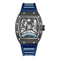 Hot Selling New High Quality Barrel Case Automatic Watch Stylish Sports Silicone Strap Mechanical Business Casual Watches