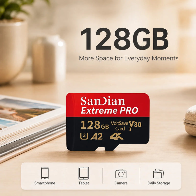 128GB 256GB Compact Micro TF/SD Memory Card Wide Compatibility SD Meomory Cards for Laptop PC Electronic Reader