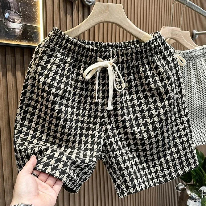 Men's Clothing Print Plaid Shorts Summer Stylish Straight | SAMAG