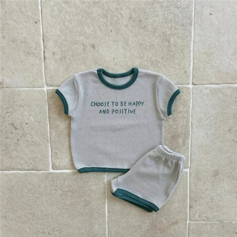 TZ2618 Korean Style Summer Kids' Clothing Set Unisex Baby | SAMAG