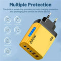 240W USB C PD Fast Charger Quick Charge3.0 Type C USB Phone Charger Fast Charging Adapter For iPhone 16 15 Samsung Xiaomi Huawei