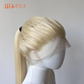 Light Blonde Color Synthetic Full Lace Wigs for Black Women Heat Resistant 26 Inch Long Straight Full Hand Tied Free Part 150%