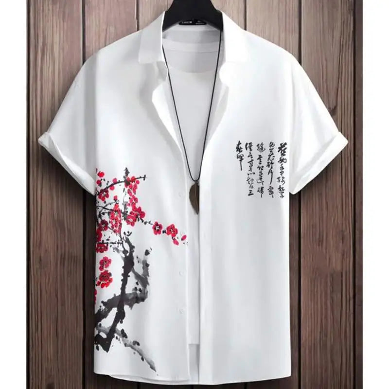 Hawaiian Men'S Shirt 3d Flower&Text Printing Beach Party | SAMAG
