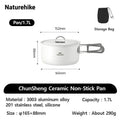 Naturehike Camping Cookware Ceramic Non-Stick Set Lightweight Portable Tableware Kettle Frying Pan Pot Cookset Kitchen Utensils