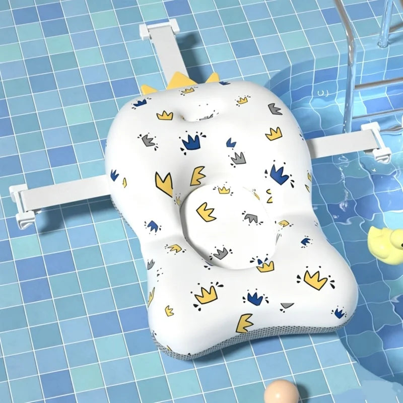 Baby Bath Seat Support Mat Infant Anti-Slip Soft Comfort Body Cushion Foldable Baby Bath Tub Pad Chair Newborn Bathtub Pillow