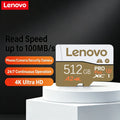 Lenovo Memory Card 128GB 256GB 512GB High Speed Flash Card Reliable Micro SD Card Class10 Storage Card For Camera Phone Dash Cam