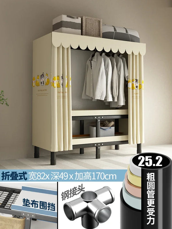 Folding Steel Frame Wardrobe Installation - Free Open Closet Durable and Economic Storage Cabinet for - View 26 | SAMAG