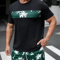 New Summer Vacation Leisure Daily 3D Men's Sports Wear Large Round Neck Short sleeved T - shirt Set Casual - View 8 | SAMAG