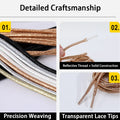 Bling Sparkle Shoe Laces for Glitter Round Shoelaces - Colorful Shiny Metallic Replacement Laces - Sneakers Boots & Casual Shoes