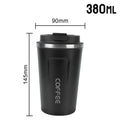 Thermo Cafe Coffee Mug Car Thermos Mug 380/510ML Leak_Proof Travel Thermo Cup for Tea Water Coffee Double Stainless Steel