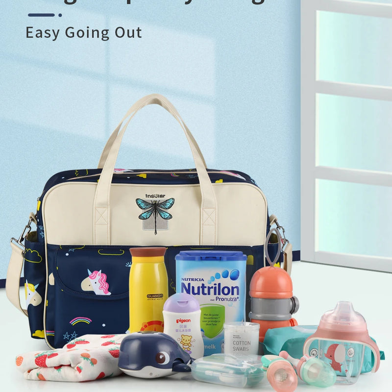 New Style Waterproof Diaper Bag Large Capacity Messenger Travel Bag Multifunctional Maternity Mother Baby Stroller Bags