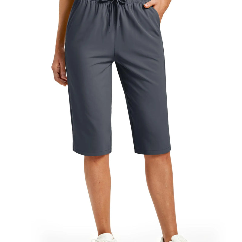 TACVASEN Women's Quick Dry Hiking Capris 4 - Way Stretch - View 7 | SAMAG