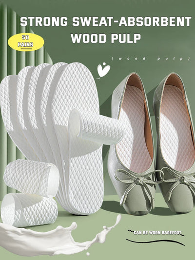 New 1/5/10 Pair/sets Disposable Insoles Nature Wood Pulp | SAMAG