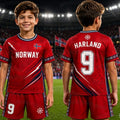 26 Boys HAALAND No.9 Football Jersey Tee Shorts Set Women - View 7 | SAMAG