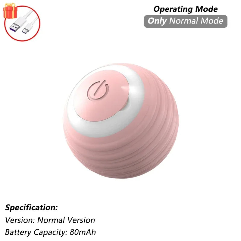 New Cat Interactive Ball Toy Automatic Rolling Ball Faux Tail Rechargeable Smart Pet Electric Toy Dog Cat Training Imitate Mouse