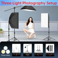 50x70cm Softbox 45W/70W Bulb Photography Studio Photo Lighting Kit Continuous Light System For Camera With  Remote Control