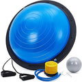 Half Exercise Ball,60Cm Balance Ball Trainer with Non-Slip Base,2 Bands,Pump & Extra Balls For Yoga Workouts Pilates Fitness