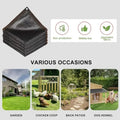 2x2m/2x4m Black Sun Shade Net Beige Shading UV Protection | SAMAG