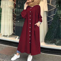 Autumn Women's Clothing Open Front Modest Abaya Long | SAMAG