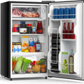 3.2 Cu.Ft Mini Fridge with Freezer, Single Door Compact Refrigerator with Adjustable Thermostat,  Silver
