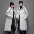 2026 New Style Down Jacket Long Sleeve for Men and Women Knee-Length Korean Style Winter Thick, Couple's Hooded Coat