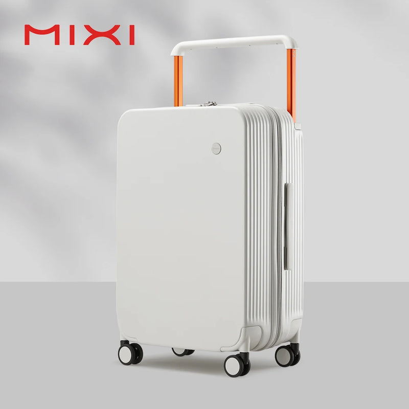 Mixi Wide Handle Travel Trolley Case 20 Inch Luggage PC Hardshell Carry On Case Large Capacity Spinner Suitcase with TSA Lock