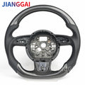 Carbon Fiber LED Car Steering Wheel Kit Suitable For Audi A3 A6 A7 S6 2012 2013 2014 2015 2016 Models Perforated Leather