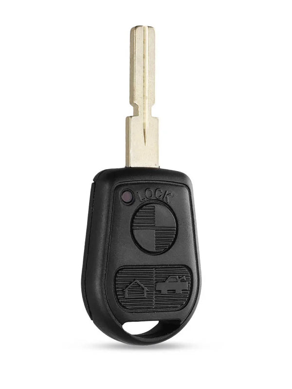 KEYYOU 3 Button Uncut Blade Car Key Replacement Remote Key Case Shell for BMW E31 E32 E34 E36 E38 E39 E46 Z3 Fob Uncut key case